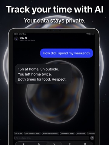 WITA: Life Tracker AI iPad screenshot