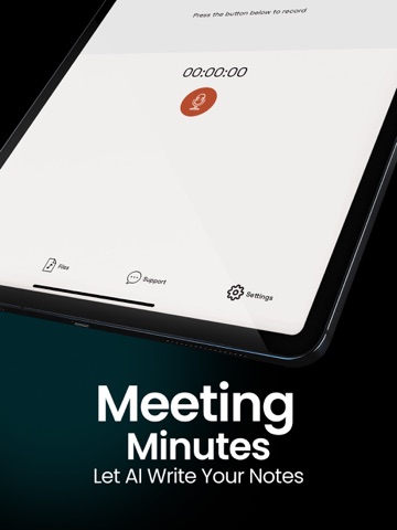 AI Meeting Notes: Scribbe AI iPad screenshot