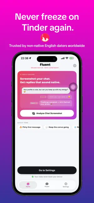 Fluent: AI Dating Keyboard screenshot 1