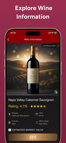 Rare Wine Price Tracker app screenshot