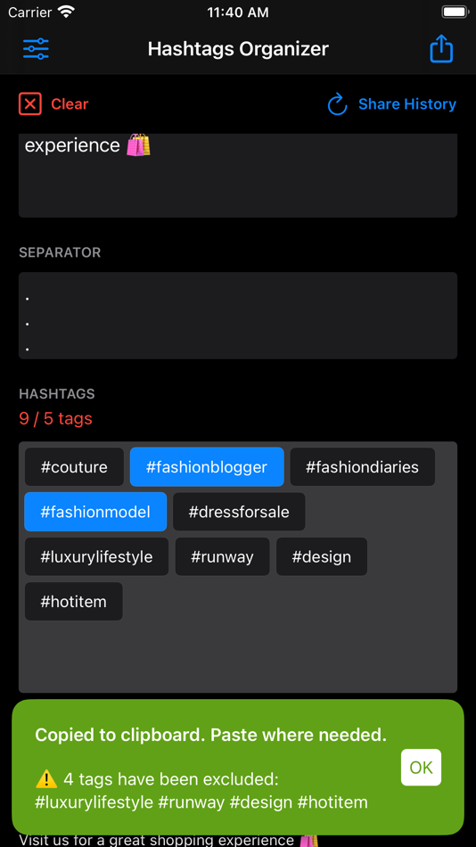 #4. Hashtags Organizer & Composer (iOS) 来自: Karl Boghossian