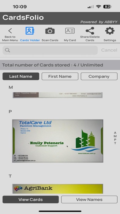 CardsFolio Screenshot