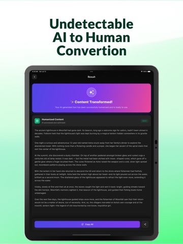 Humanizer : AI Bypass Tool iPad screenshot