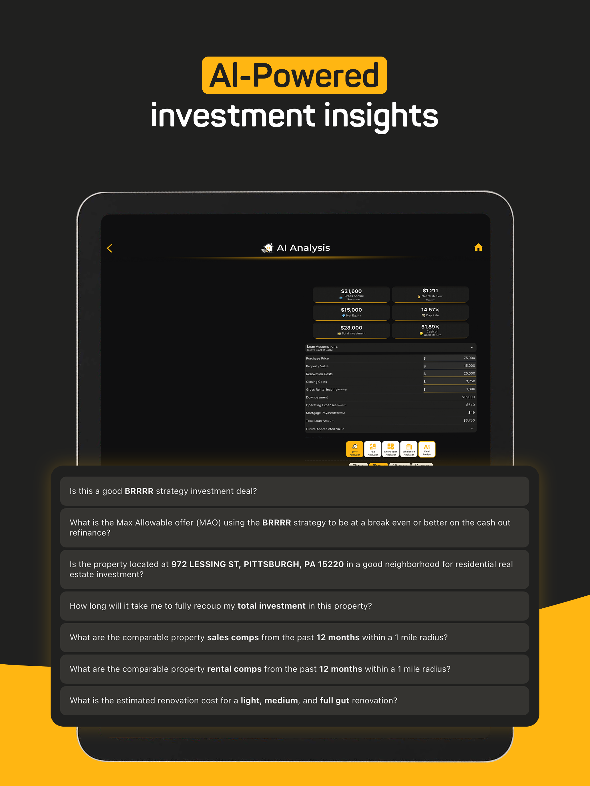 BrrrrSimply: Deal Analyzer