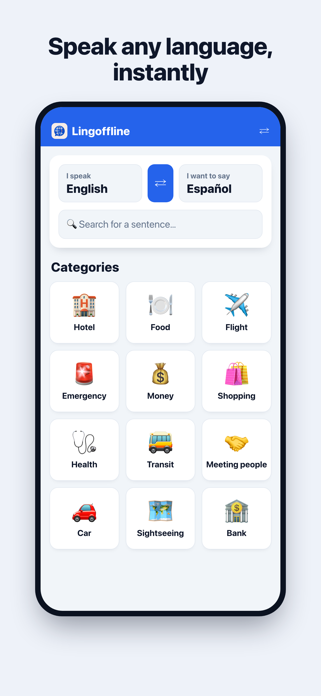 Lingoffline - Phrasebook Screenshot 1 of 3