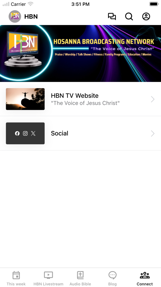 #4. Hosanna Broadcasting Network (iOS) 由: Hosanna Broadcasting Network, Inc.