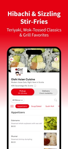 Oishi Asian Cuisine iPhone screenshot