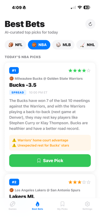 ParlayPick AI Screenshot 2 of 4