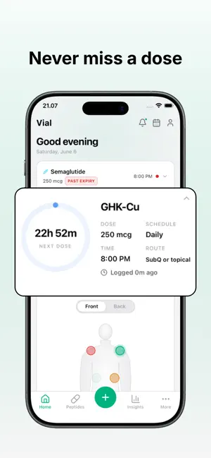 Vial AI: Peptide Tracker screenshot 2