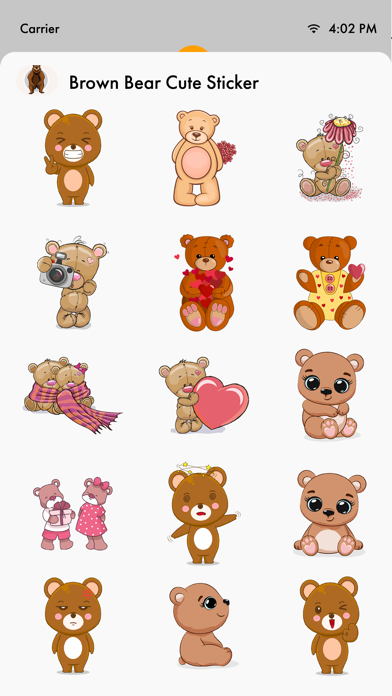 Brown Bear Cute Stickers Screenshot