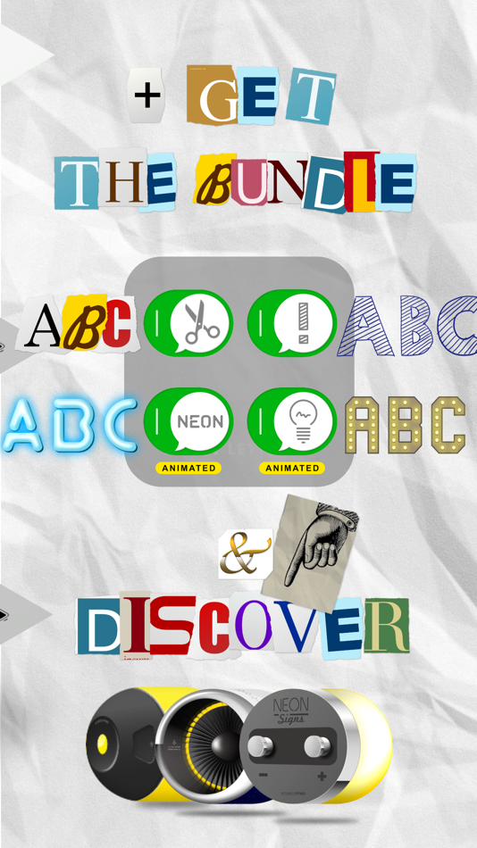#4. Letter Snippets Stickers (iOS) Podle: FFWD