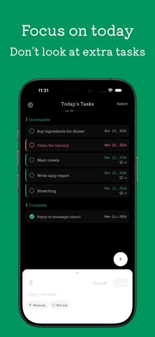 Atode: Focus on today's tasks Screenshot 2 of 3