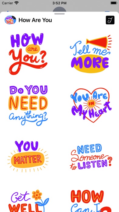 How Are You Stickers iPhone screenshot 2 - Stickers app