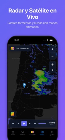 Contingencias: Clima y Granizo iPhone screenshot 2