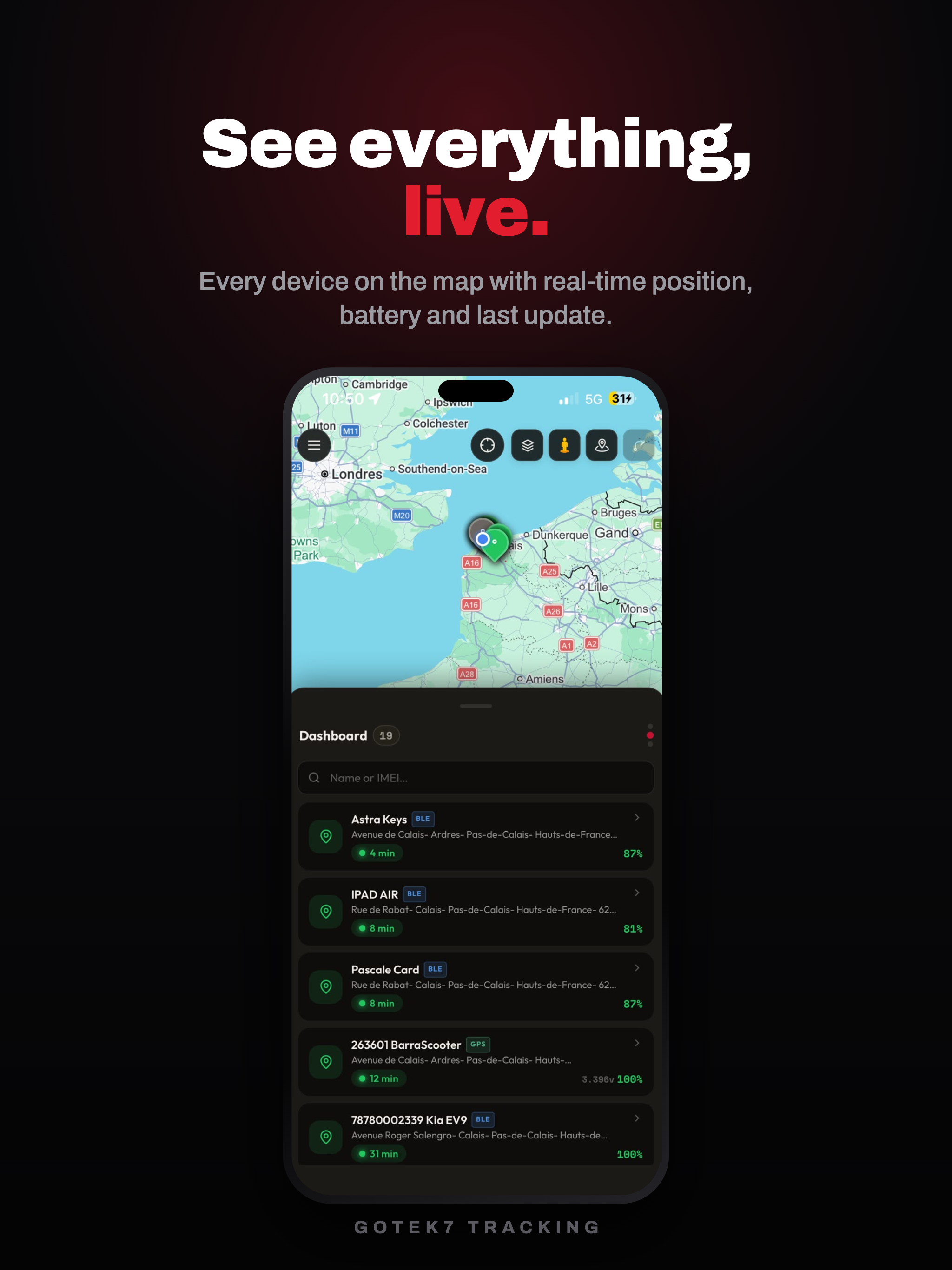 GoTEK7 Tracking screenshot 7