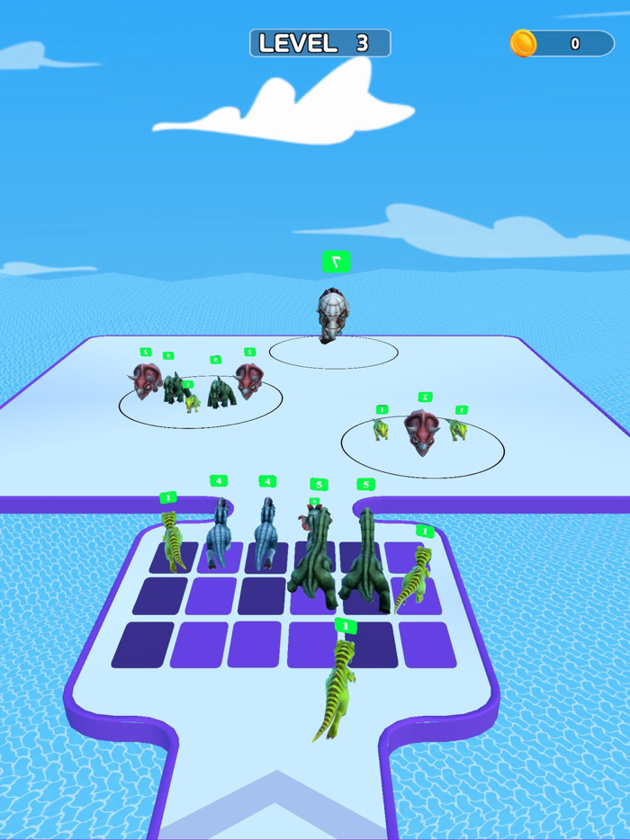 Merge Dinosaurs Run Battle