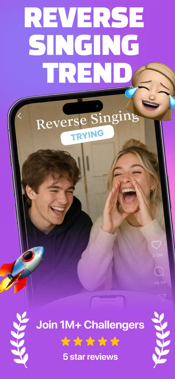 Screenshot #1 pour Reverse Audio Singing・Happy AI
