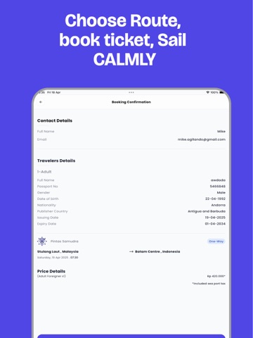 Luna Booking iPad screenshot