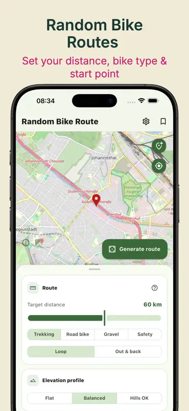VeloRand – Random Bike Routes screenshot 1 of 4