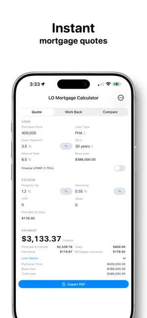 LO Mortgage Calculator screenshot 1