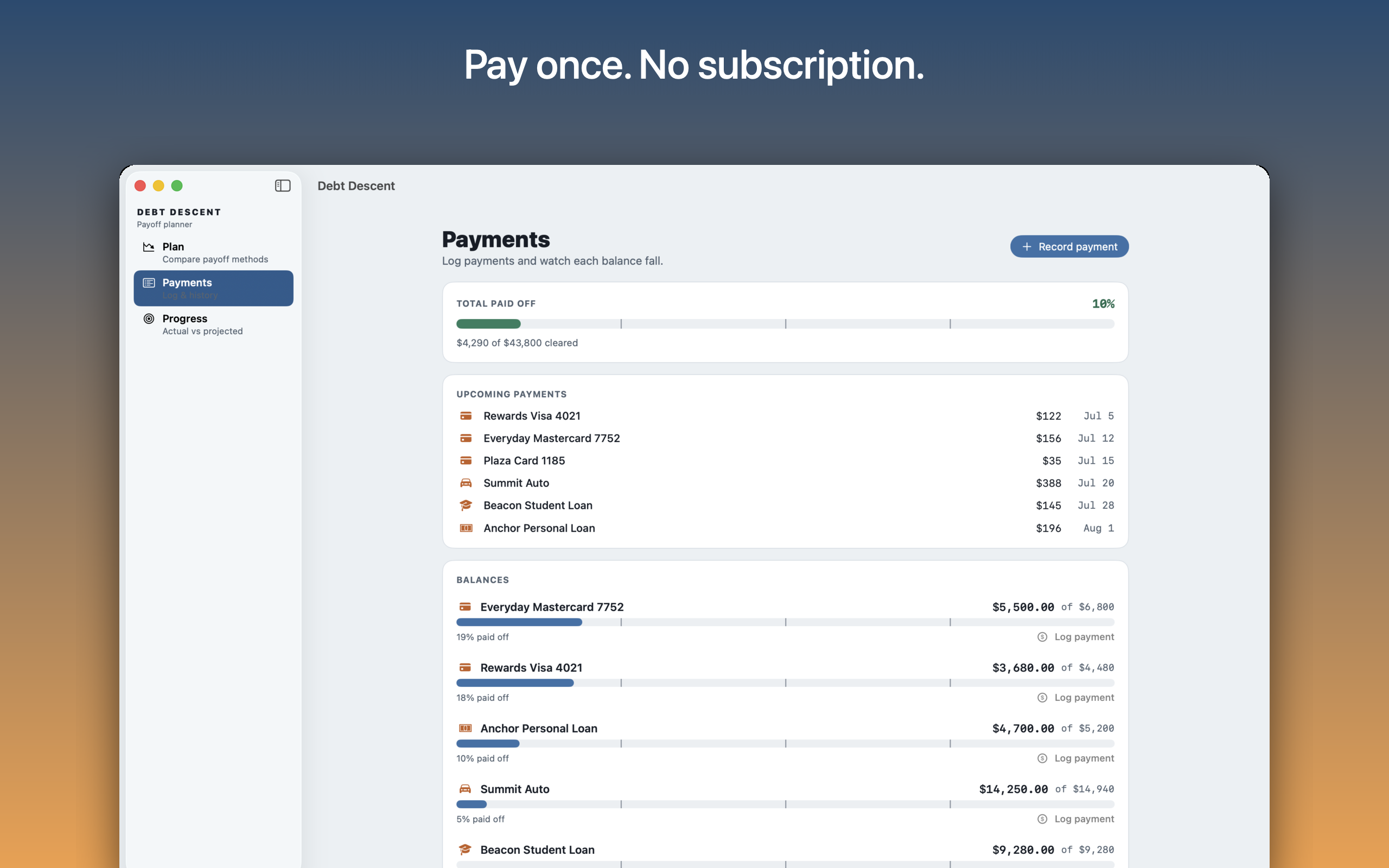 Debt Descent: Payoff Planner screenshot 23