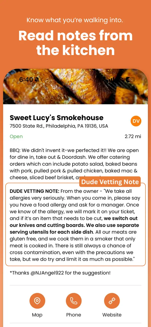 Screenshot #2 pour Gluten Dude: GF Restaurants