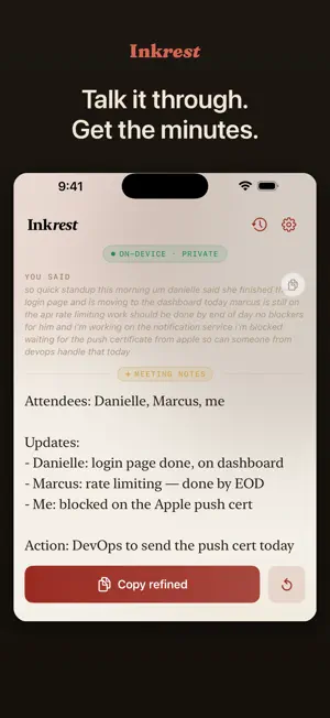 Inkrest: Private Dictation screenshot 4