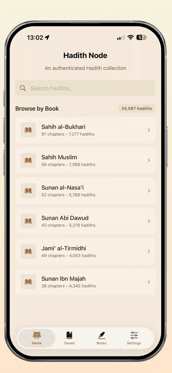 #1. Hadith Node (iOS) 由: Abdylas Tynyshov