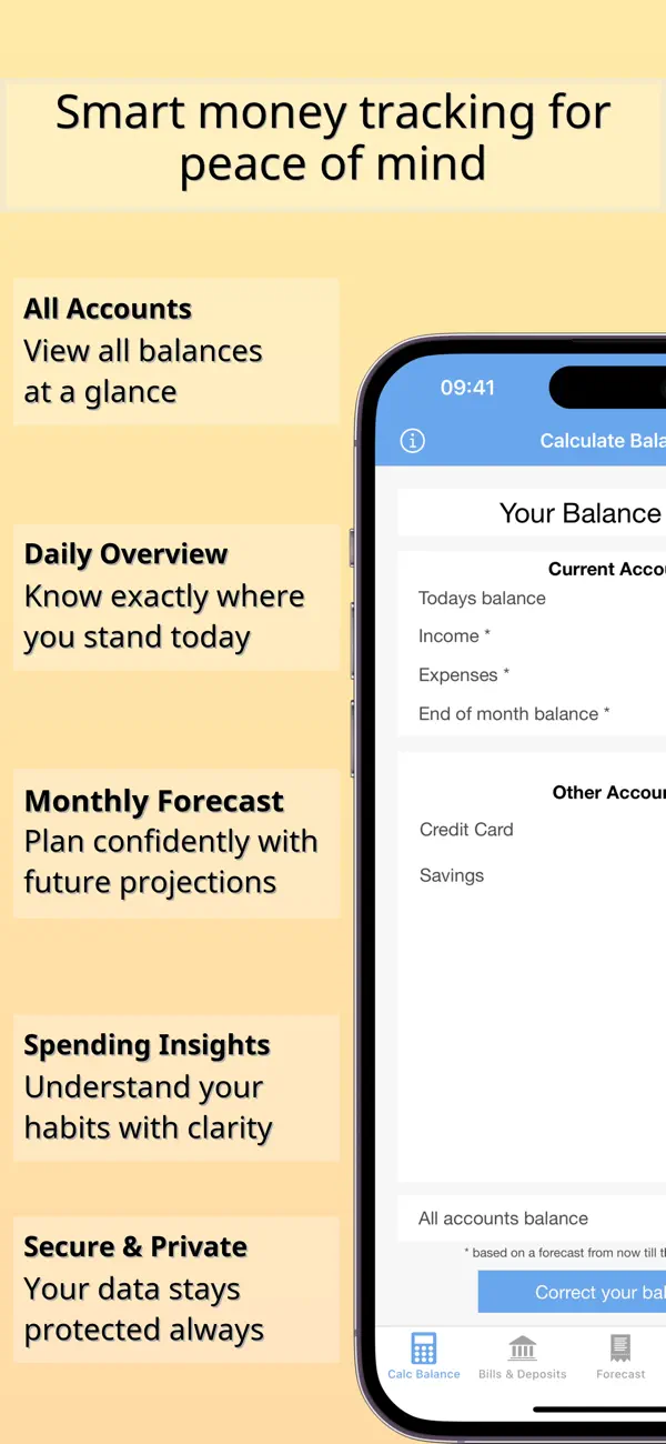 Screenshot #1 pour Balance Guide: Bills Forecast