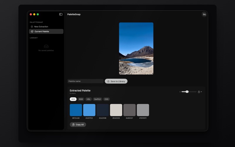 PaletteSnap - Color Palette iPhone screenshot