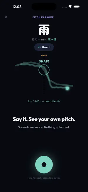 NihonGo: Pitch Accent Trainer screenshot 1