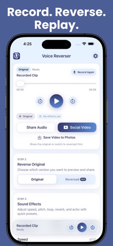 Voice Reverser: Play Backwards Screenshot 1 of 6