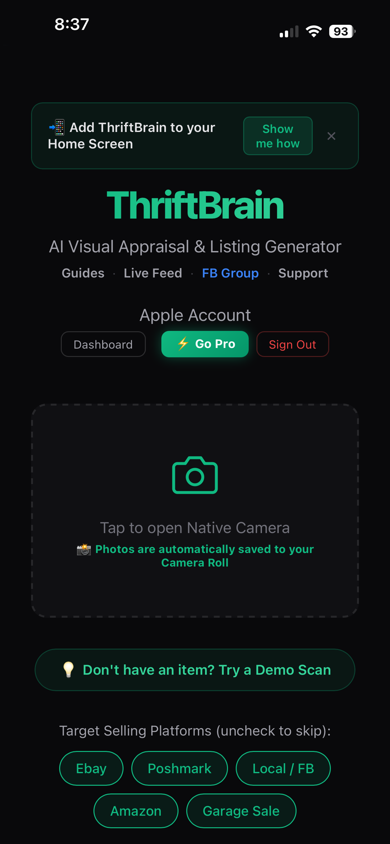 ThriftBrain screenshot 2
