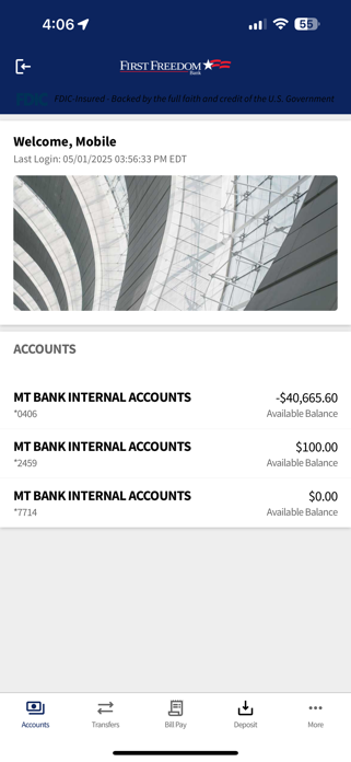 First Freedom Mobile Banking Screenshot 2 of 5