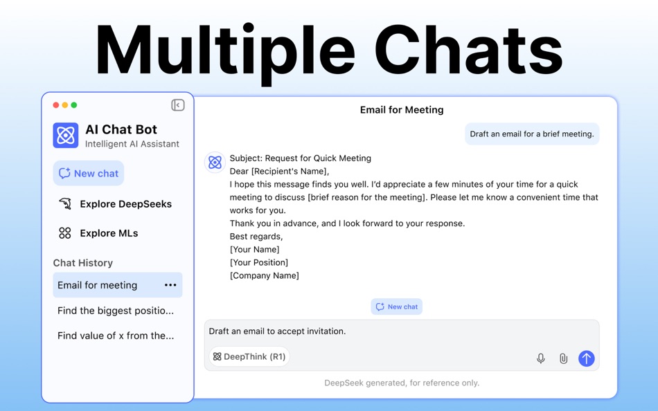 #4. AI Chat bot for DeepSeek (macOS) 由: Azam Sarwar
