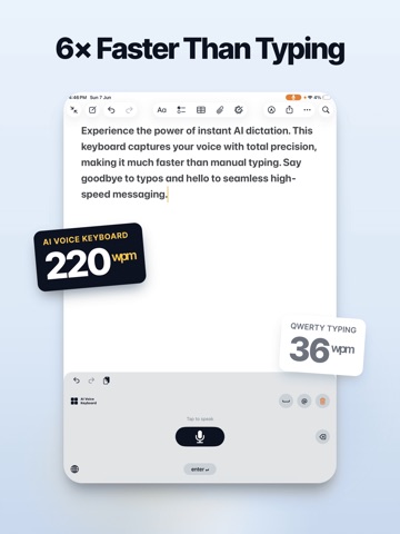 VoiceKey: AI Voice Keyboard iPad screenshot