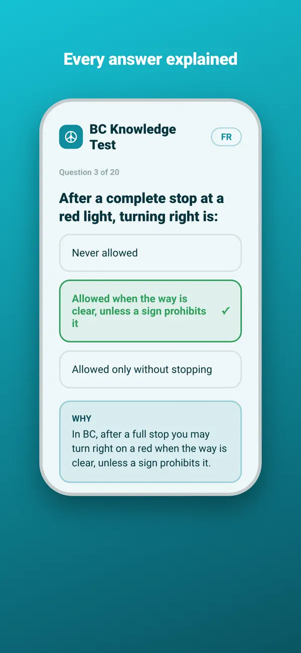 Screenshot #2 pour ICBC Knowledge Test 2026 BC