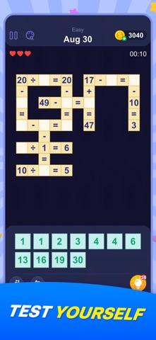 Number Puzzle - Cross Math iPhone screenshot