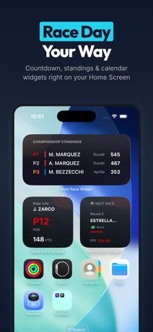 Moto Race Widget Screenshot 2 of 3