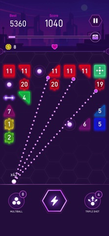 Neon Breaker Blast - Brick War screenshot 1