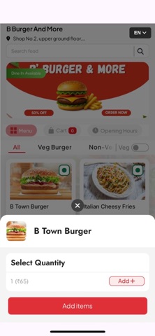 B Burger screenshot