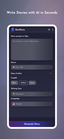 GenStory: AI Story Creator iPhone screenshot