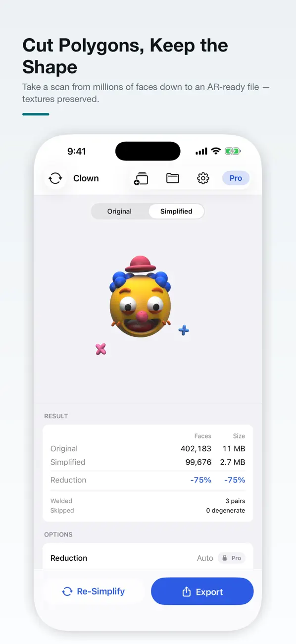 Screenshot #1 pour 3D Simplify