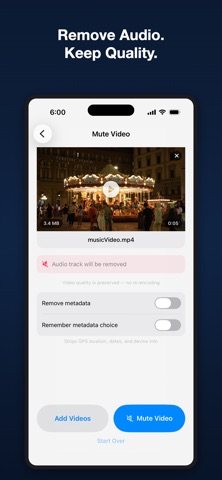 Mute Video & Extract Audio screenshot