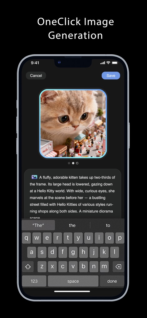 Sea Soul - The app empowers users to unleash their inner artist by generating stunning visuals, such as the adorable fluffy kitten image, directly from descriptive text input.