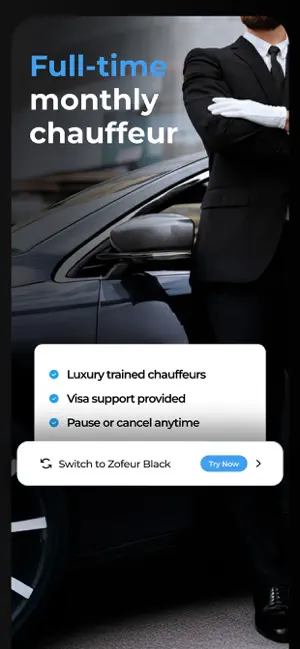 Zofeur - Hire a Safe Driver. iPhone screenshot 4