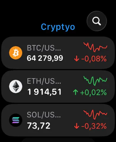 Cryptyo: Crypto Tracker screenshot 1
