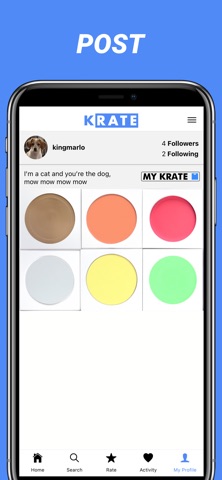 Krate: Rate Music iPhone screenshot