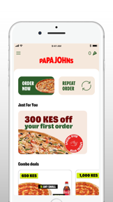 Papa Johns Pizza Kenya screenshot