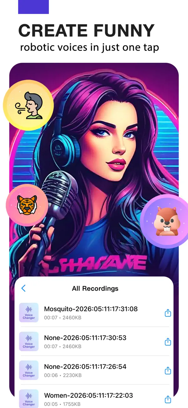 Screenshot #3 pour Girls Voice Changer !